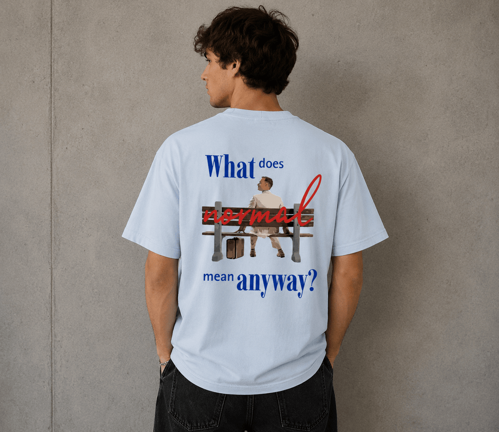 What does "normal" mean anyway? - Framed - camiseta de cine